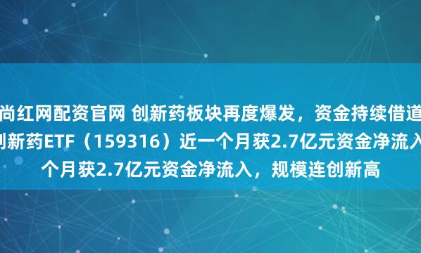 尚红网配资官网 创新药板块再度爆发，资金持续借道ETF进场，恒生创新药ETF（159316）近一个月获2.7亿元资金净流入，规模连创新高